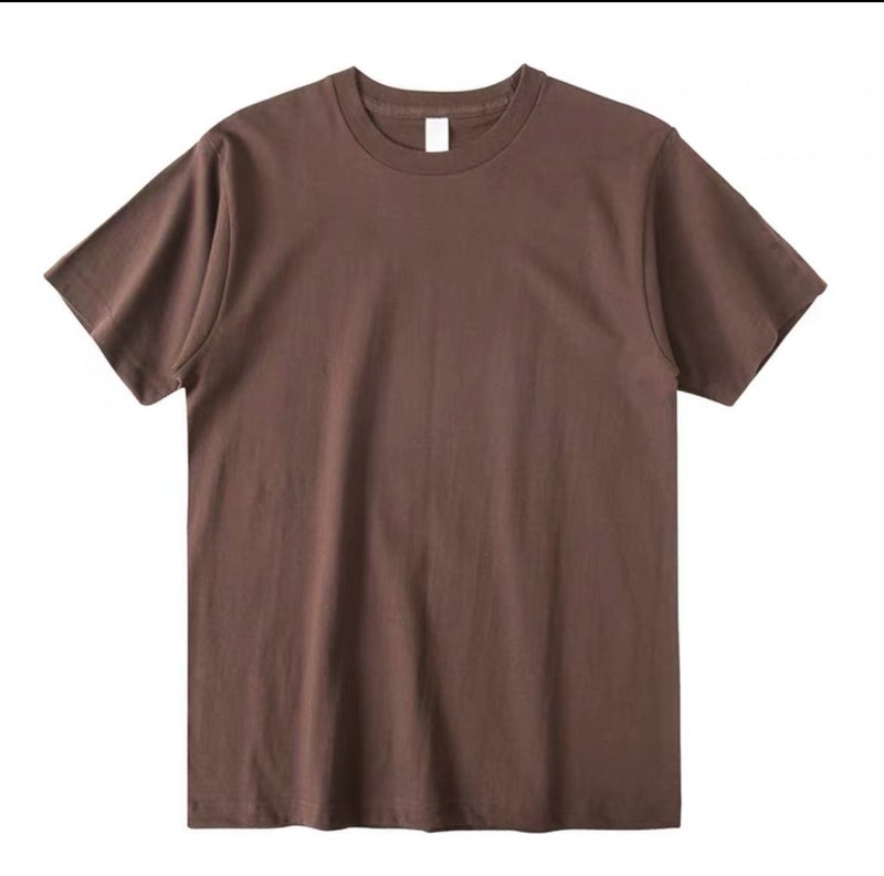 2024 Men'S And Women'S Solid Color Loose T-Shirt Easiest For Match Casual Youth Student Round Neck Short Sleeve T-Shirt - Image 2