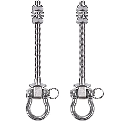 BeneLabel 2Pcs Wood Beam IBeam Hanger Removable and Easy to Connect Stainless Steel Heavy Duty Swing Hooks Yoga Hammock Chair Sandbag Swing Sets Hardware 7 x M25 - Image 1
