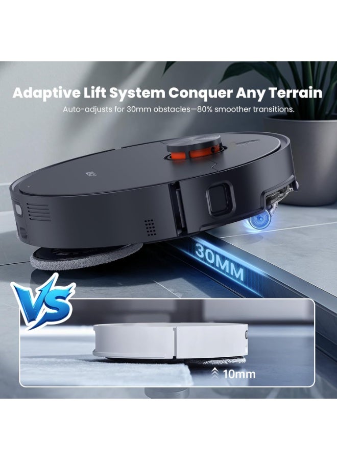 JONR X1 Max Robot Vacuum and Mop, 20000Pa Powerful Suction, LiDAR Navigation,Self-Empty & Auto Mop Wash for Hardwood/Carpet/Pet Hair - Image 3
