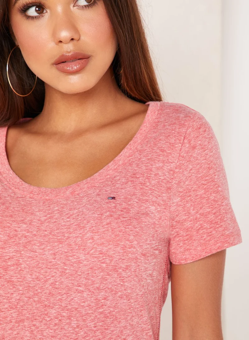 TOMMY JEANS Logo Textured T-Shirt