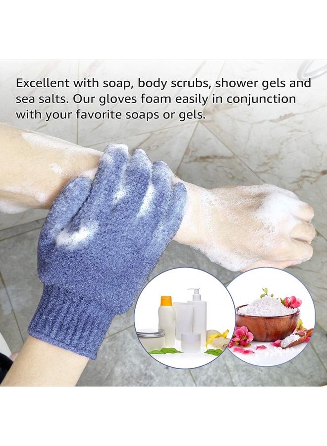 Evridwear Exfoliating Dual Texture Bath Gloves for Shower, Spa, Massage and Body Scrubs, Dead Skin Cell Remover, Gloves with Hanging Loop (1 Pair Heavy Glove)  - Image 4