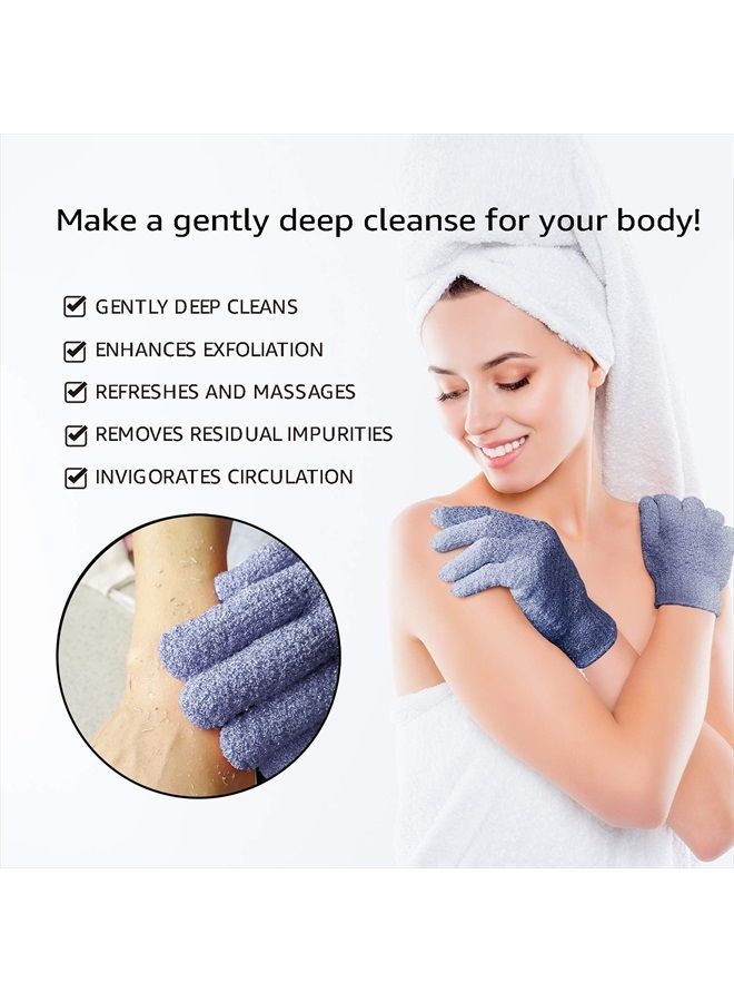 Evridwear Exfoliating Dual Texture Bath Gloves for Shower, Spa, Massage and Body Scrubs, Dead Skin Cell Remover, Gloves with Hanging Loop (1 Pair Heavy Glove)  - Image 3