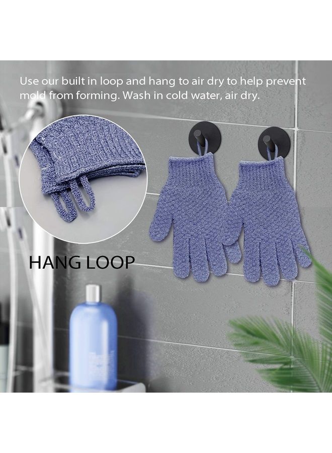 Evridwear Exfoliating Dual Texture Bath Gloves for Shower, Spa, Massage and Body Scrubs, Dead Skin Cell Remover, Gloves with Hanging Loop (1 Pair Heavy Glove)  - Image 5