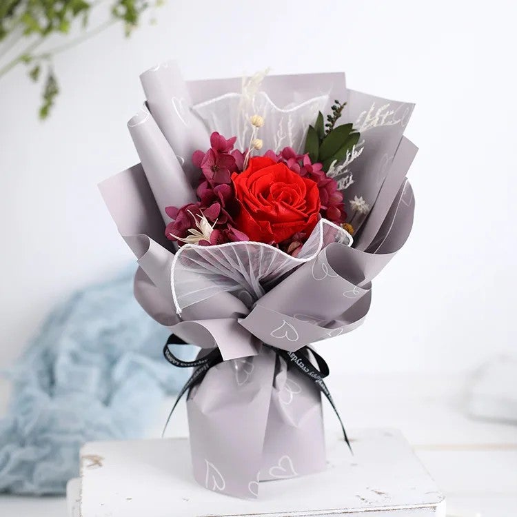 Y&D Dried Flower Bouquet - Preserved Roses, Real Dried Plants - Christmas, Valentine's, Mother's Day Gifts for Women - Image 5