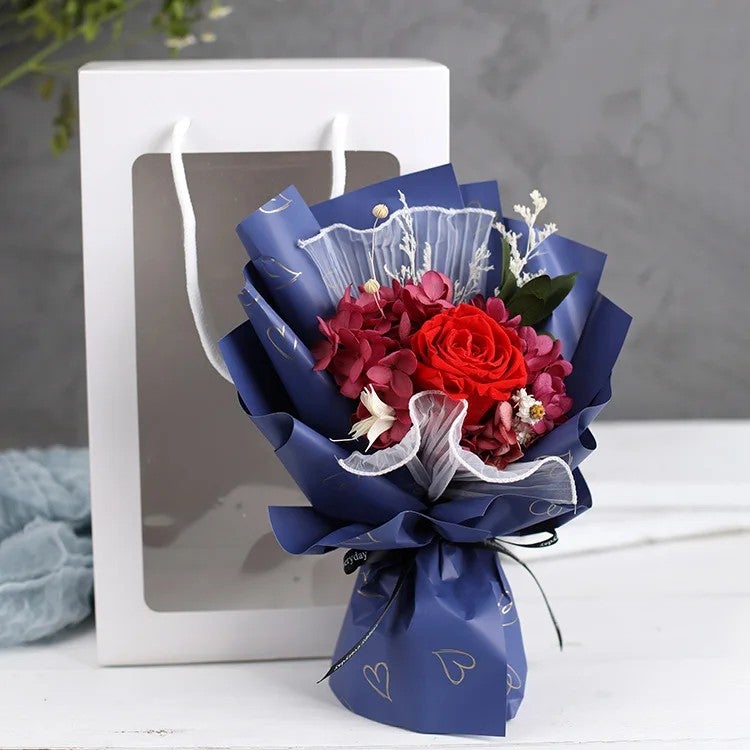 Y&D Dried Flower Bouquet - Preserved Roses, Real Dried Plants - Christmas, Valentine's, Mother's Day Gifts for Women - Image 4