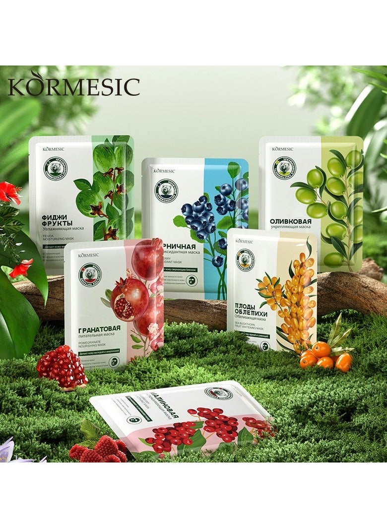 Kormesic قناع مضاد للأكسدة والترطيب التوت الأزرق 25 مل-5 عبوات - Image 5