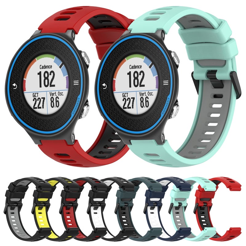 S-TOP For Garmin Forerunner 620 Two-Color Silicone Watch Band(Red+Black) - Image 3