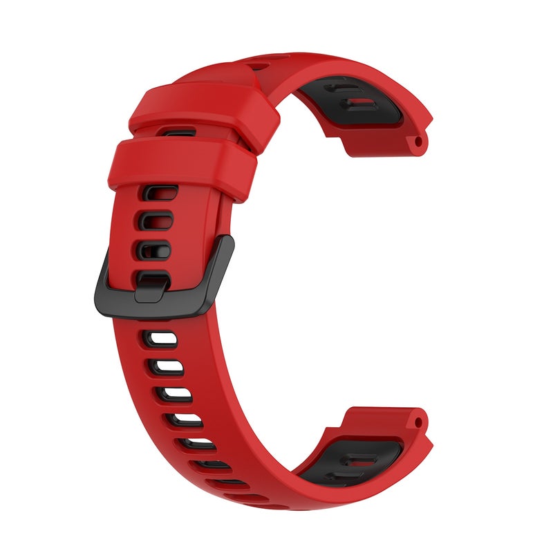S-TOP For Garmin Forerunner 620 Two-Color Silicone Watch Band(Red+Black) - Image 2