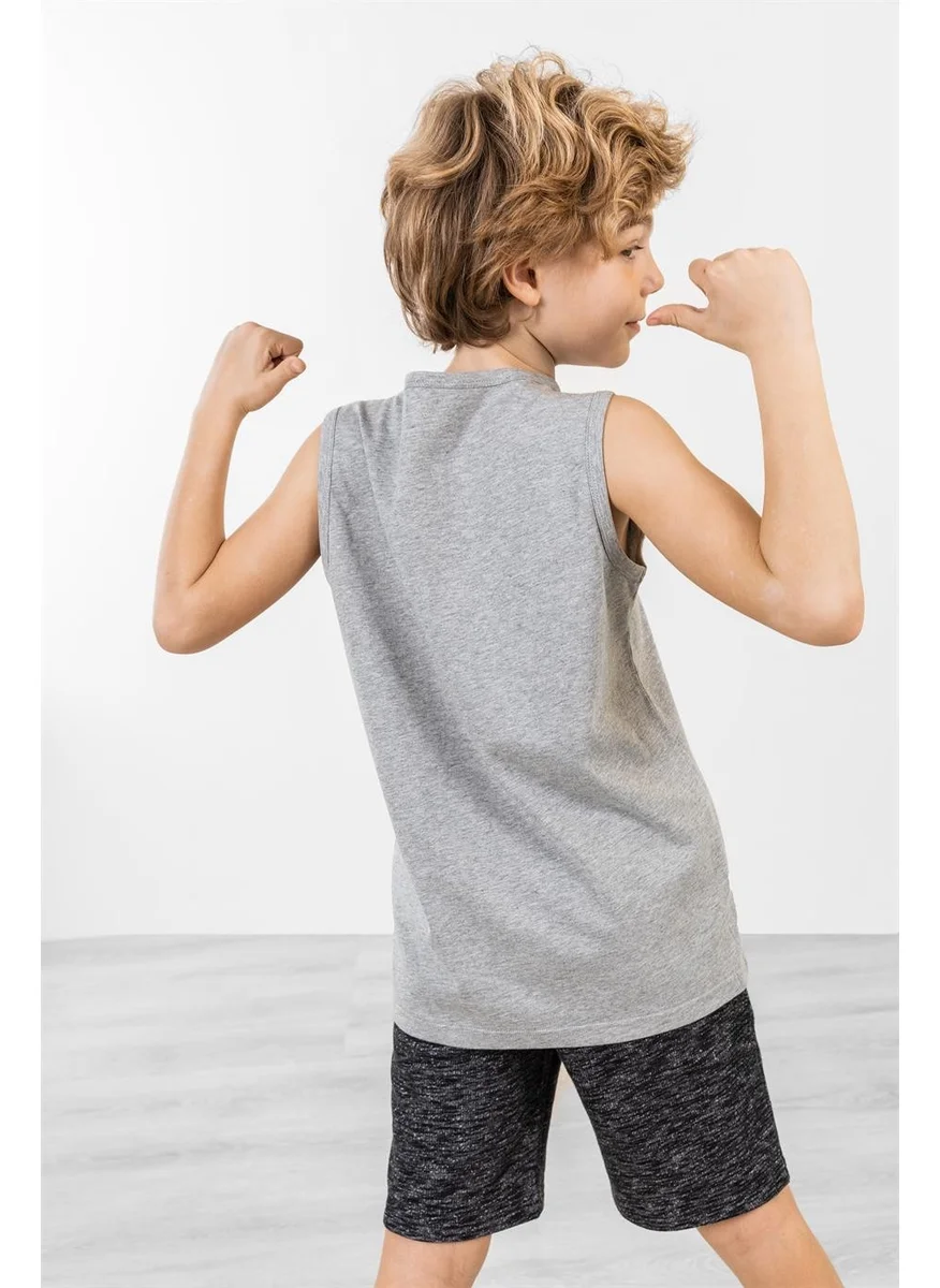 بي ار زد كولكشن Printed Boy's Zero Sleeve T-Shirt