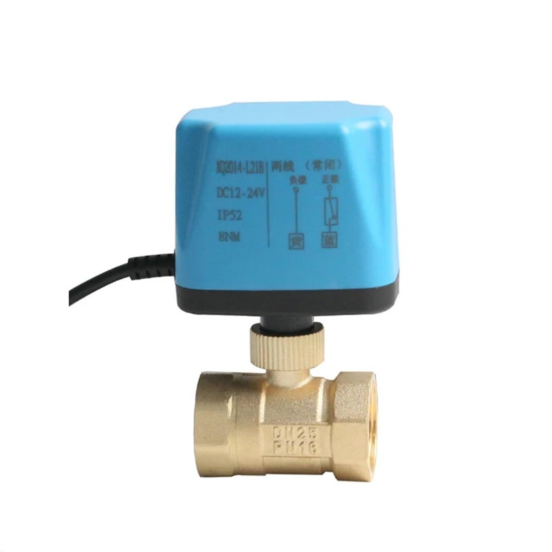 Normally Closed Motorized Brass Ball Valve 220VAC CLOSED 12V 24V 2 Wire Electric - Image 2