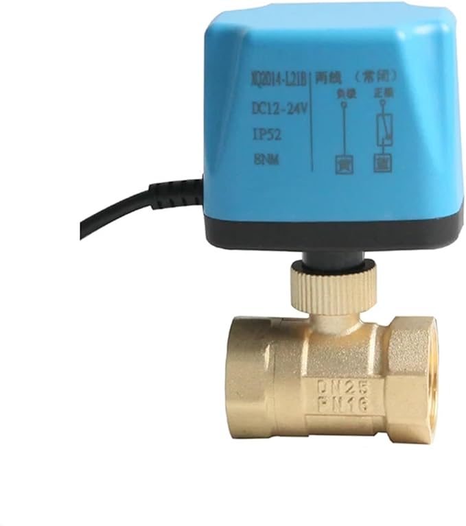 Normally Closed Motorized Brass Ball Valve 220VAC CLOSED 12V 24V 2 Wire Electric - Image 1