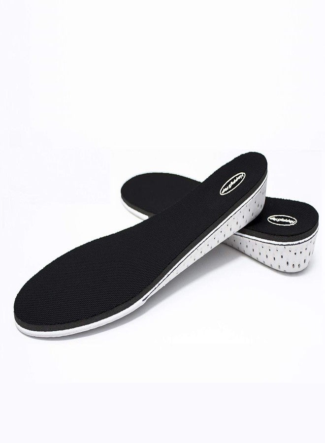 HappyStep Full Length Memory Foam Height Increase Insoles for Men Size 5-10 (1 Pair 2cm + 1 Pair 3cm) Black - Image 2