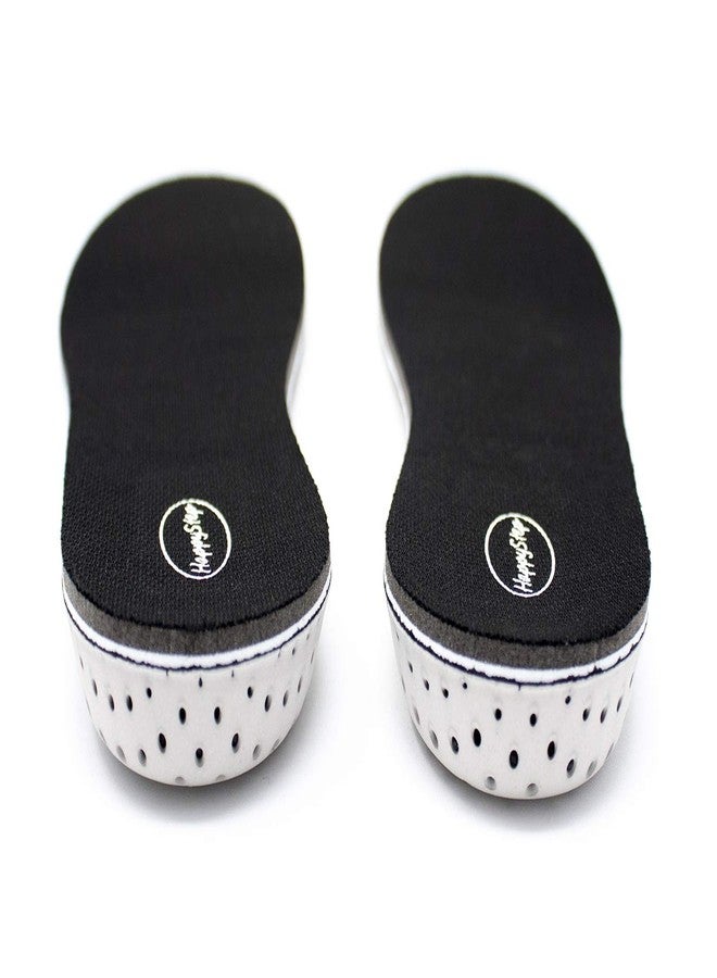 HappyStep Full Length Memory Foam Height Increase Insoles for Men Size 5-10 (1 Pair 2cm + 1 Pair 3cm) Black - Image 4