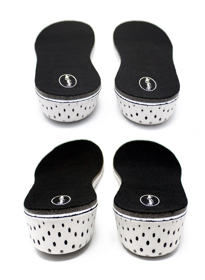 HappyStep Full Length Memory Foam Height Increase Insoles for Men Size 5-10 (1 Pair 2cm + 1 Pair 3cm) Black - Image 1