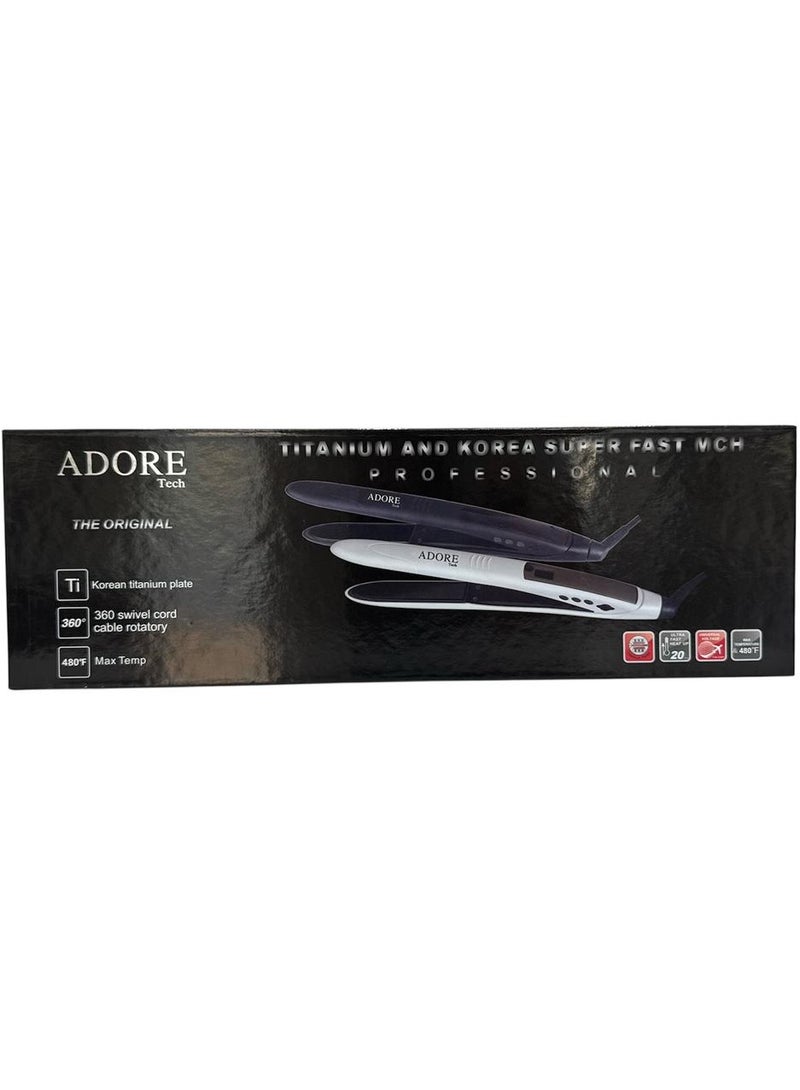 Adore مكواة شعر احترافية من أادور تكنولوجي مصنوعة من التيتانيوم الكوري 480 درجة فهرنهايت - Image 3