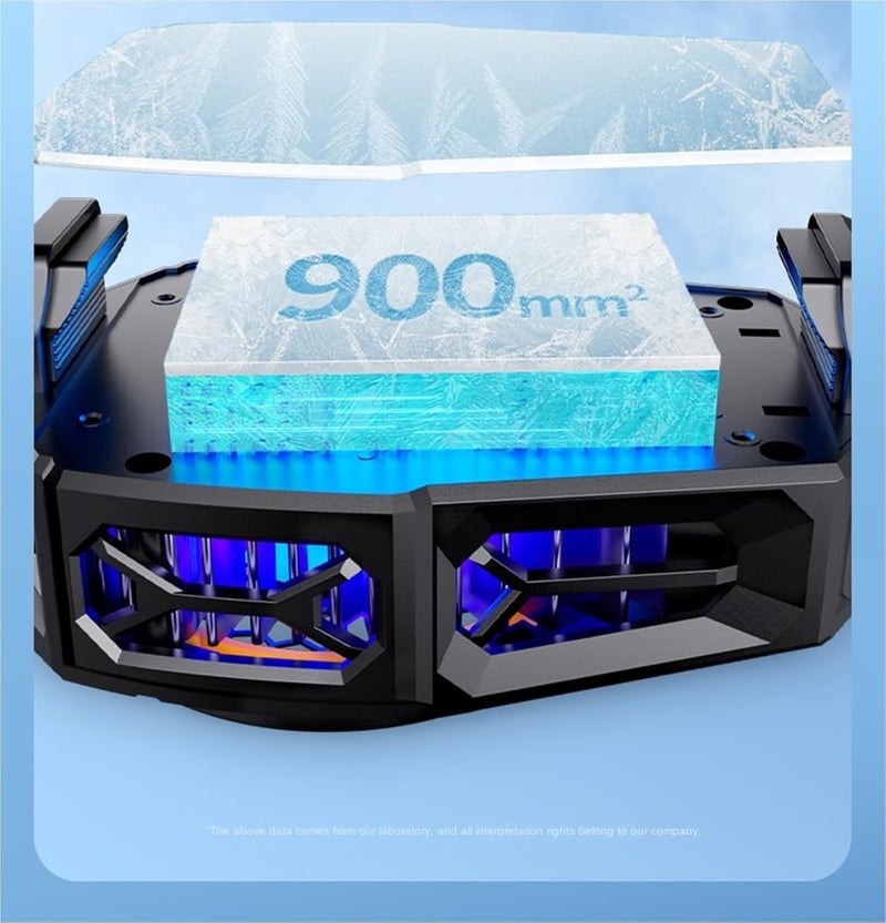 Cubonic SL-16 Semi-Conductor Cooling, 2 Speed Gear, LED Temperature Display,Cool Blue Light Universal Cellphone Radiator for Streaming, Gaming, Vlog Mobile Cooling Fan - Image 4