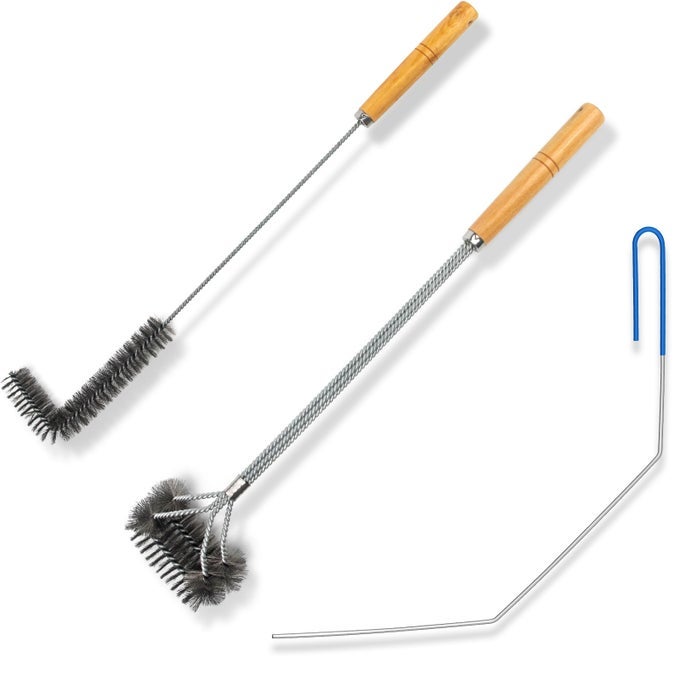 3 PIECES FRYER CLEANING TOOLS STAINLESS STEEL DEEP FRYER CLEANING TOOLS INCLUDING BASKET FRYER BRUSH LSHAPE DEEP FRYER CLEANING BRUSH AND FRYER CLEANOUT ROD AIR FRYER CLEANING BRUSH TOOLS