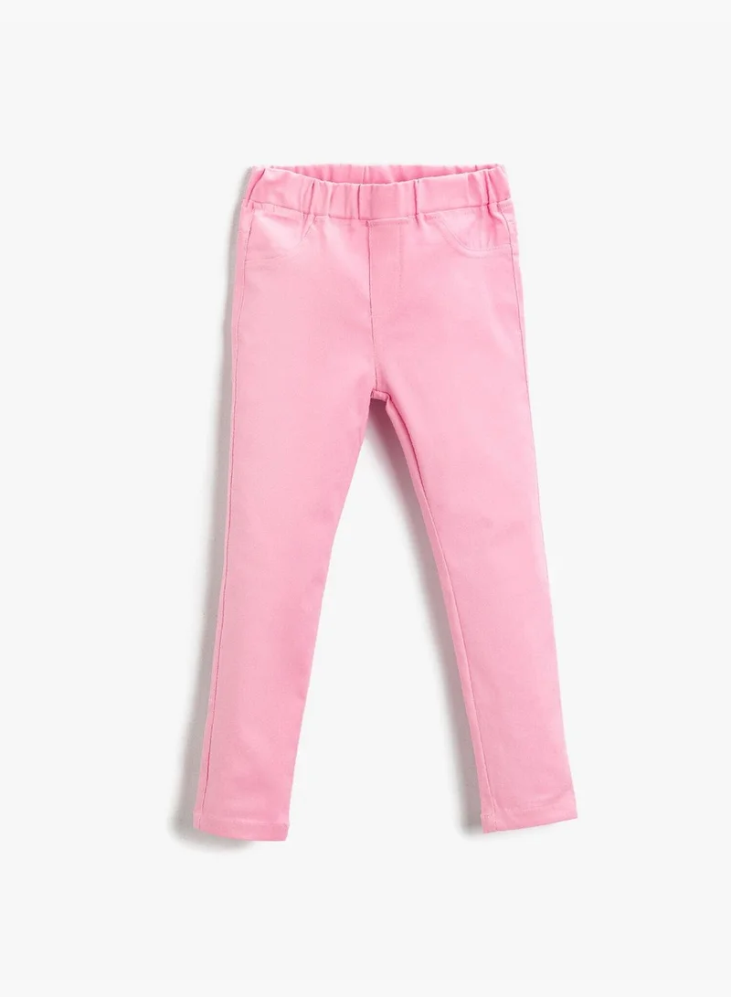 كوتون Woven Basic Trousers Standard Waist