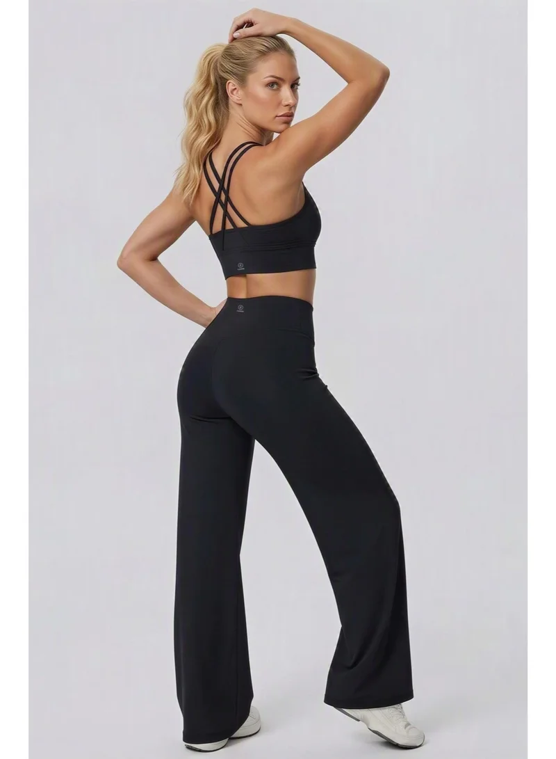 ملابس رياضية من كور Alma Flared Leggings - Black