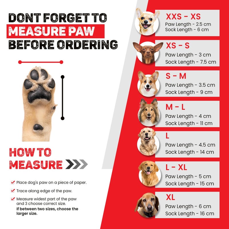 Trixie Non-Slip Socks for Dogs, Paw Protecter, Protect from Small Wounds, Cold Floors and Dusty Furniture, Grey (Color May Vary), 4 pcs (S-M) - Image 2