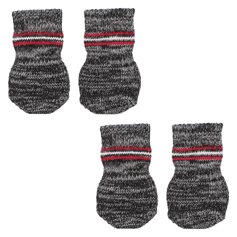 Trixie Non-Slip Socks for Dogs, Paw Protecter, Protect from Small Wounds, Cold Floors and Dusty Furniture, Grey (Color May Vary), 4 pcs (S-M) - Image 1
