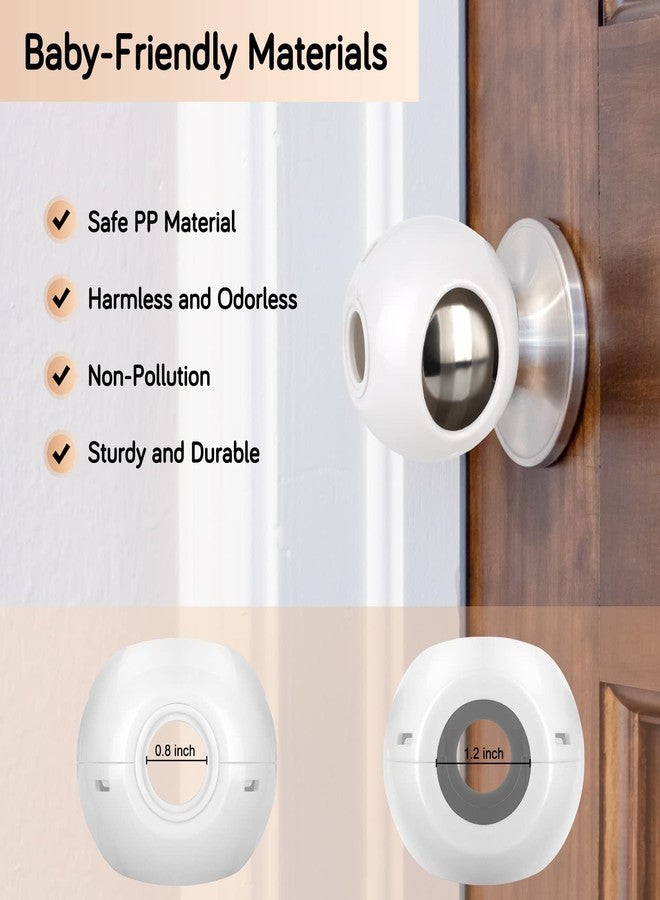 GRENFU Child Proof Door Knob Covers 6-Pack Universal Fit Baby Proof Door Knob Covers Prevents Toddlers from Opening Doors, Easy 1-Hand Use for Adults Door Knob Child Proof Cover Child Door Locks - Image 5