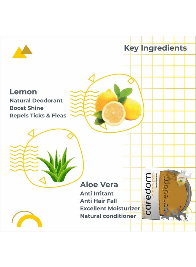 Caredom عرض كومبو كيريدوم - صابون بار | صابون مضاد للبكتيريا للكلاب | صابون طبيعي بنكهة الفراولة والليمون والنييم والنعناع | صابون للكلاب | 4 أنواع من صابون الكلاب 75 جرام | صنع في الهند - Image 5