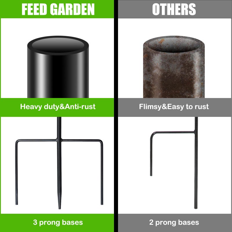 FEED GARDEN Adjustable 32 Inch Shepherd Hooks Rust Resistant Steel Shepard Hooks for Outdoor Hanging Lanterns, Bird Feeders, Solar Lights, Weddings Decor 8 Pack - Image 3