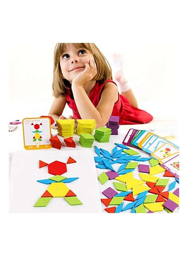 NIBEMINENT 155- Piece Wooden Board Set Colorful Baby Montessori Educational Toys For Children Learning Developing Toy (With Gift Box) - Image 2