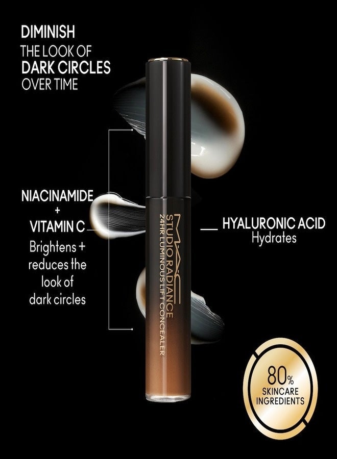 MAC Cosmetics Studio Radiance 24HR Luminous Lift Concealer NC25 – Serum-Infused Radiant Concealer with Medium Buildable Coverage for Light-Medium Skin with Golden Undertones 11ml - Image 5