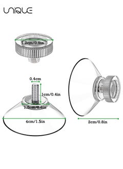Unique 10Pcs Suction Cup Glass Suction Pads 40mm Clear PVC Strong Sucker Holder with Screw Nut for Car Shade Cloth Bathroom Wall Door Window  - Image 2