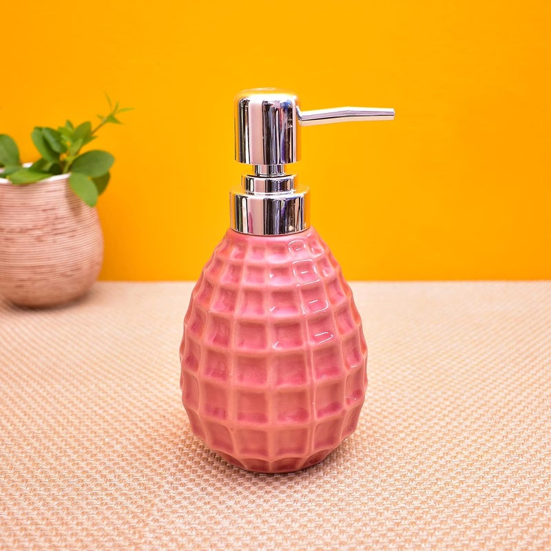 KunhaR Ceramic Liquid Soap Dispenser 400 Ml Red - Image 1
