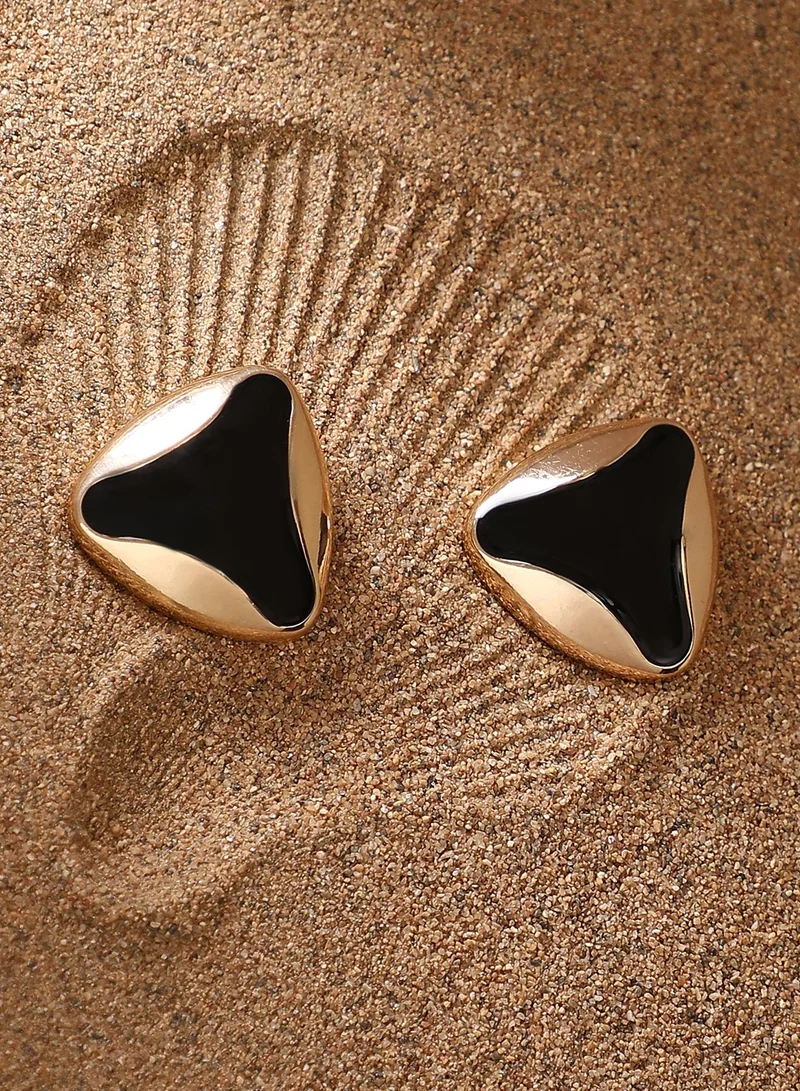 سوهي أقراط نسائية مطلية بالذهب العتيق بحجر صناعي