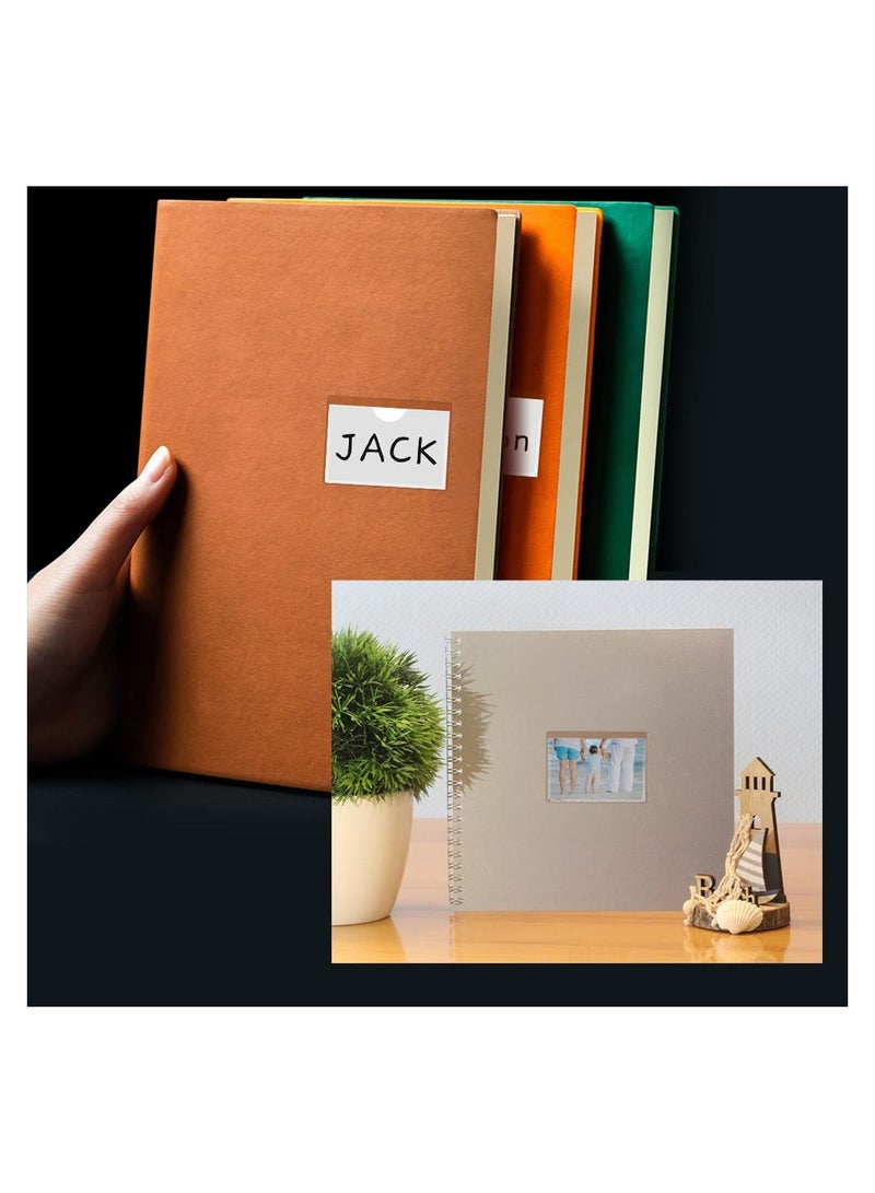 Excefore Adhesive Horizontal Plastic Card Sleeves, 20 pcs Card Plastic Pocket Holder, Waterproof Clear Pockets for Home, Office, School and Travel(Inner Size:4 * 6cm)  - Image 3