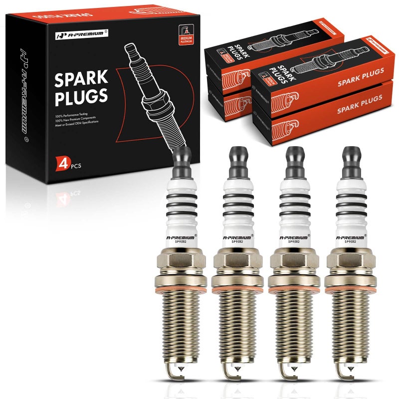 APremium Iridium Platinum Spark Plugs Compatible with Honda Civic 2016 2017 2018 2019 2020 15L 20L Pack of 4