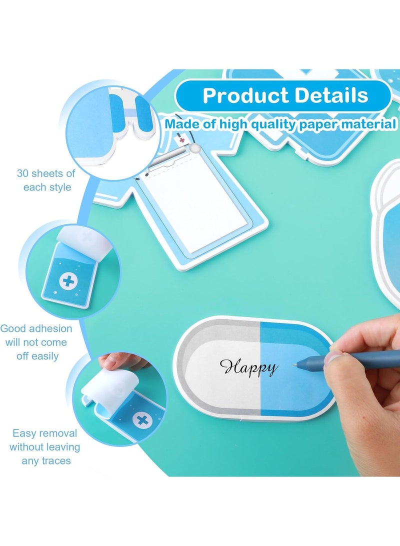 Y&D 8 Pack Creative Sticky Notes With Medical And Nursing Theme Combinations  - Image 4