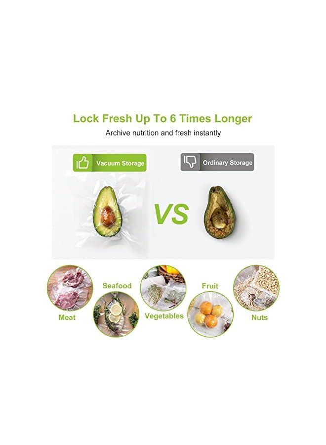 MIXDE Vacuum Food Sealer Rolls Bags, 2 Packs 8 In X 20 Ft Storage Bags, Bpa Free, Durable Commercial Customized Size Food Bags For Food Storage And Sous Vide Cooking - Image 3