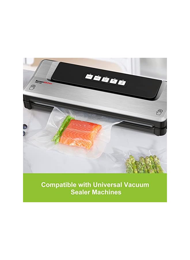 MIXDE Vacuum Food Sealer Rolls Bags, 2 Packs 8 In X 20 Ft Storage Bags, Bpa Free, Durable Commercial Customized Size Food Bags For Food Storage And Sous Vide Cooking - Image 5