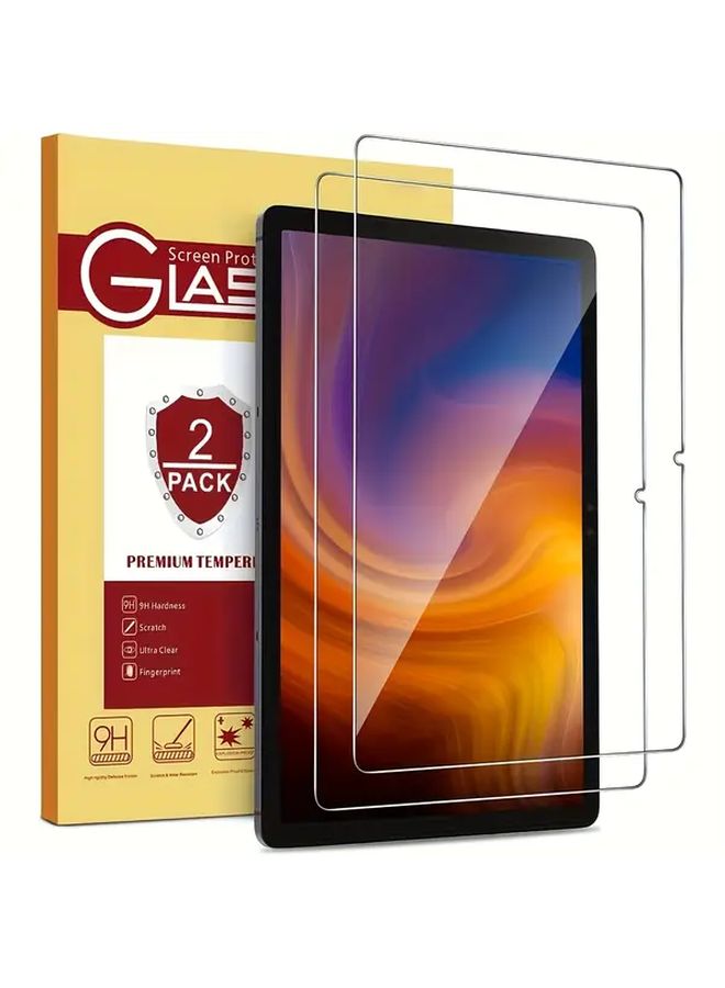 واقي شاشة زجاج مقسى ممتاز متوافق مع قلم S Pen لجهاز Galaxy Tab S10 FE Plus عالي الوضوح شفاف خالٍ من الفقاعات سهل التركيب عبوة من قطعتين مقاس 13.1 بوصة 2025 - Image 1