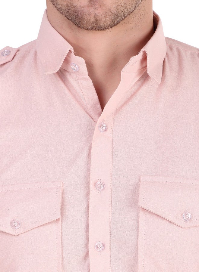 PREEN Adults-Men Pink Kurta Set with Salwar - Image 2