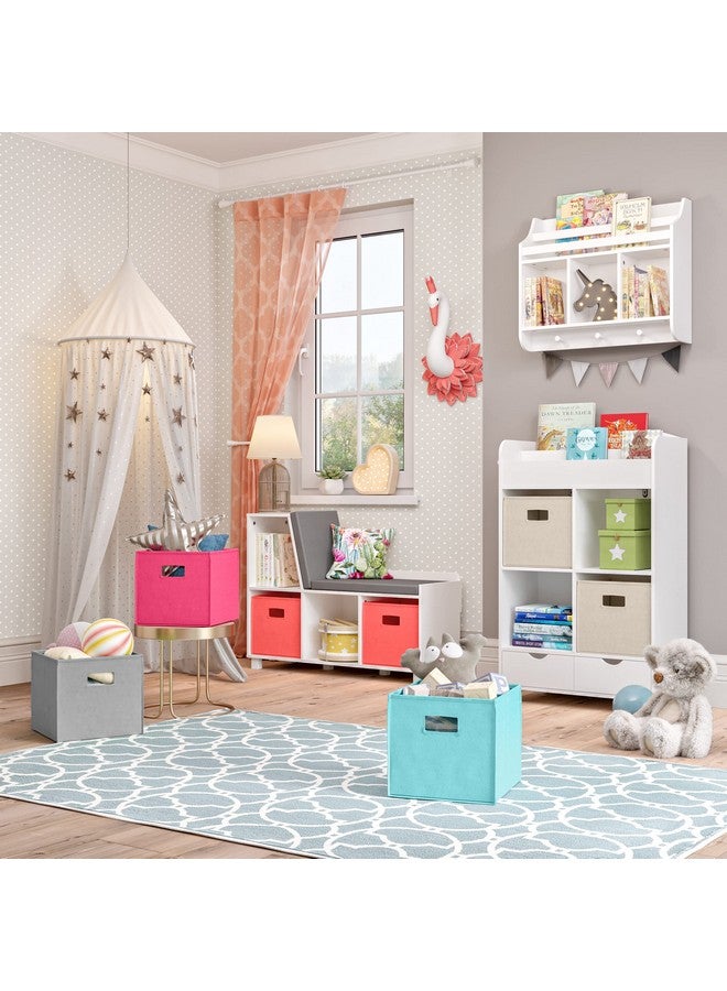 RiverRidge Folding Storage Bins with Handles Taupe Cube Storage Organizer for Closet, Bedroom & Playroom - Closet Organizers and Storage Set of 4 - Image 3