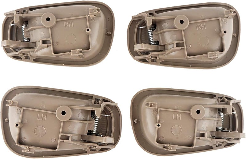 NPAUTO Interior Front Rear Door Handles Driver Passenger Side Pair Replacement for 1998 1999 2000 2001 2002 Toyota Corolla Chevy Prizm Manual Lock Beige/Tan - Image 4