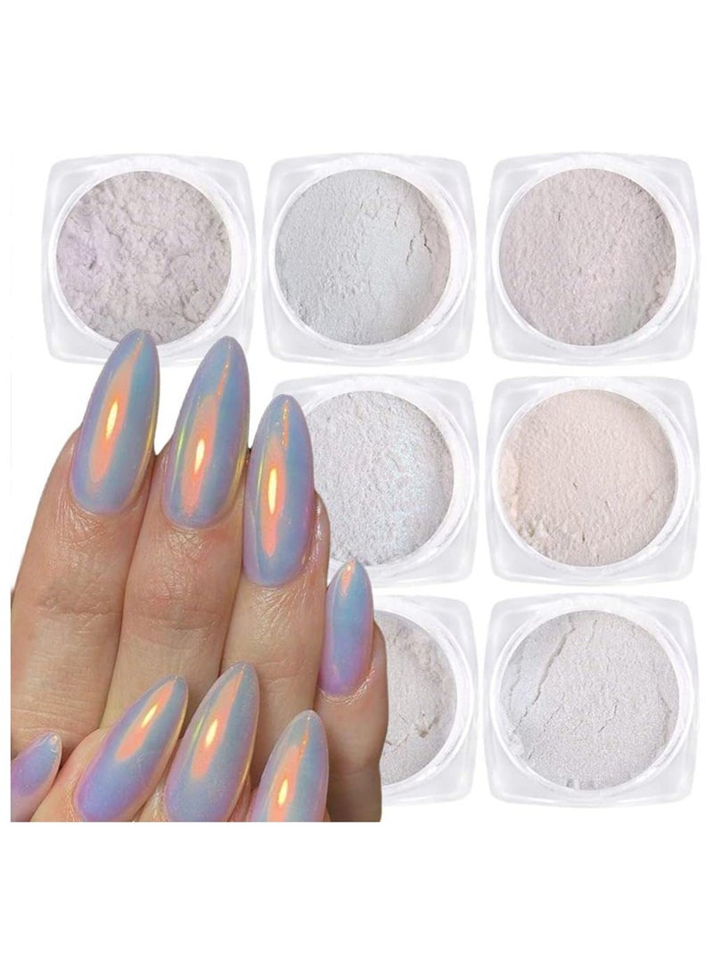 Holographic Chrome Nail Powder - Laser Synthetic Resin Pigment for Stunning Manicure Art (B) - Image 1