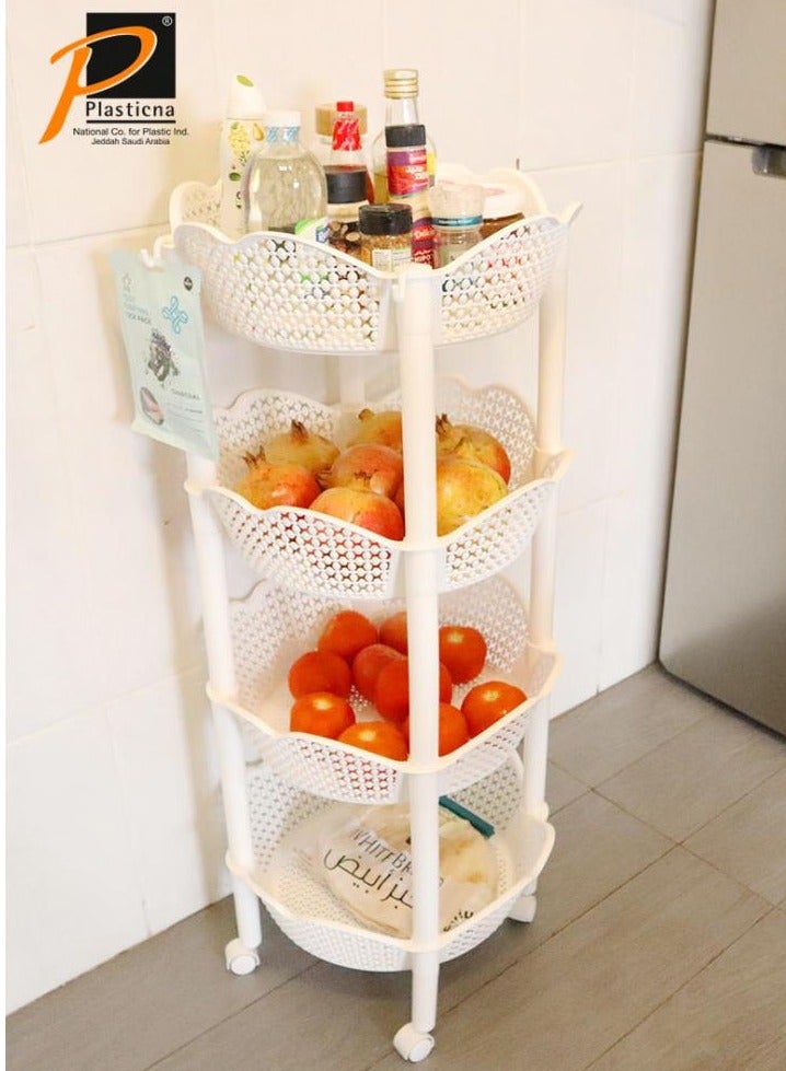 سي او أرماء حامل خضار بأرفف دائرية شكل وردة 90*39 سم - Image 3