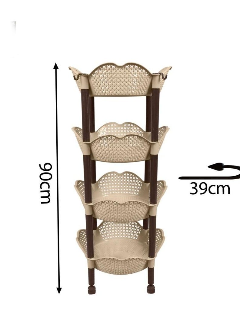 سي او أرماء حامل خضار بأرفف دائرية شكل وردة 90*39 سم - Image 4