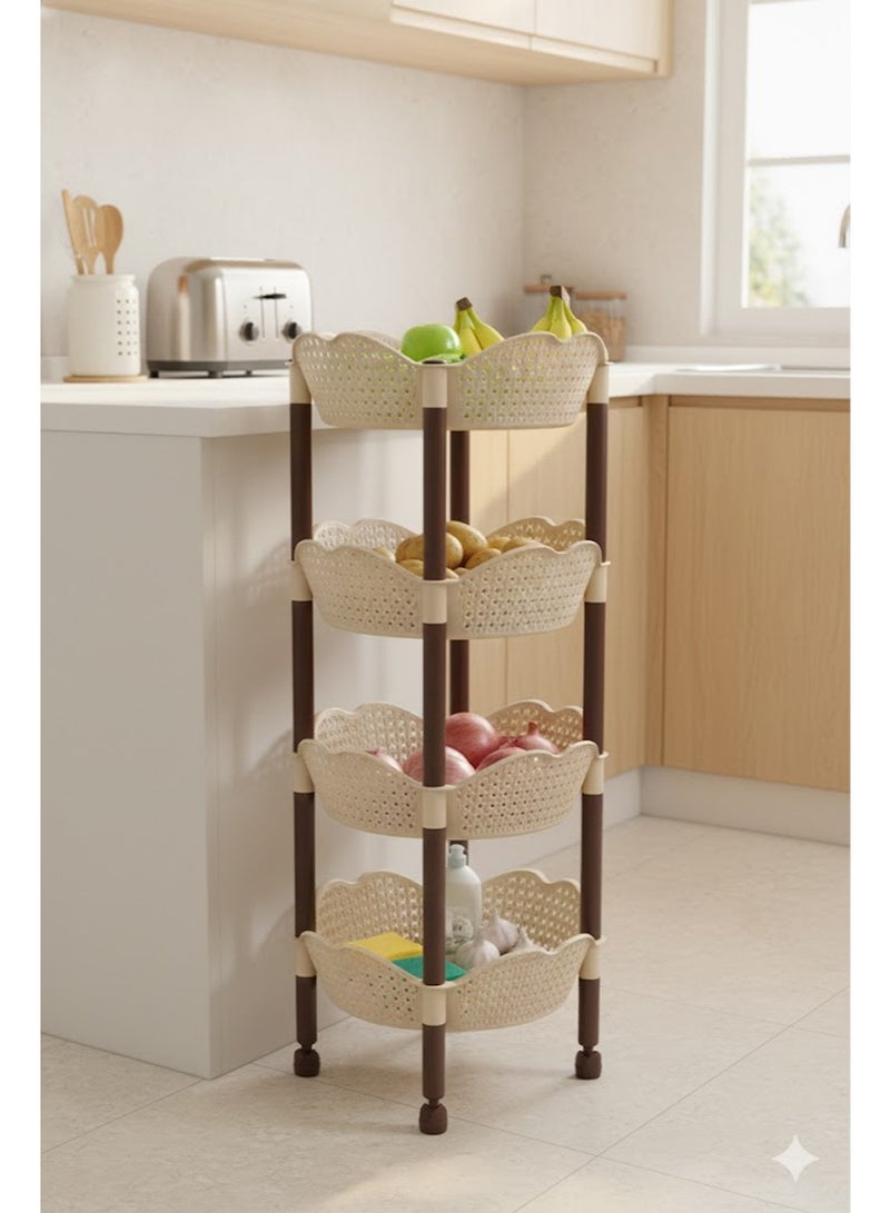 سي او أرماء حامل خضار بأرفف دائرية شكل وردة 90*39 سم - Image 1