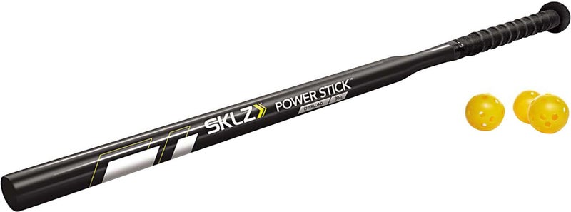 SKLZ Power Stick Baseball and Softball Training Bat for Strength 30 Inch 30 Ounce BlackYellow - Image 2