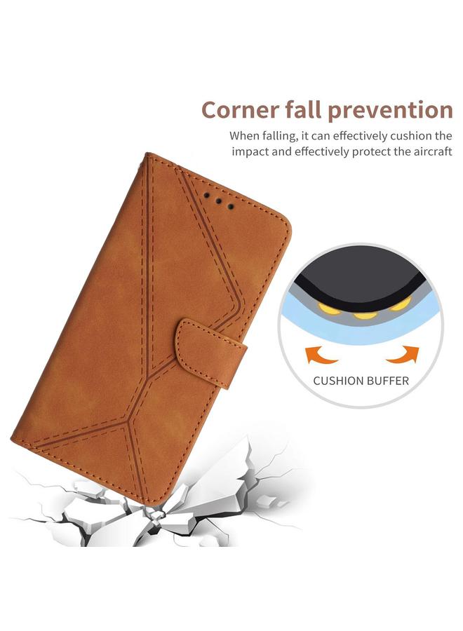S-TOP Case For OPPO Reno13 Global Stitching Embossed Leather Phone Case - Image 5