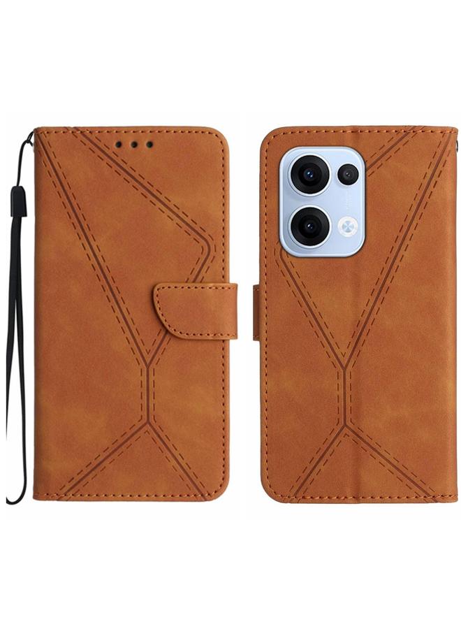 S-TOP Case For OPPO Reno13 Global Stitching Embossed Leather Phone Case - Image 1