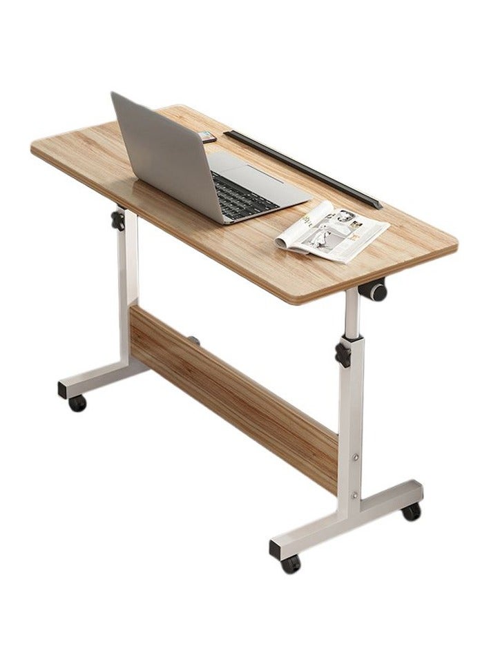 DubaiGallery Mobile Bedside Laptop Desk, Lifted Height Adjustable Home Office Computer Desk with 4 Wheels. Foldable Multifunctional Side Table for Sofa, Bedroom, Living Room, Office, Hospital Bed  - Image 1